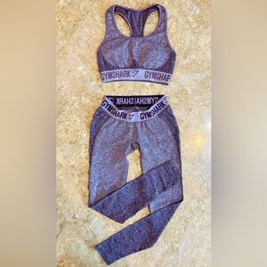 Gymshark Purple Leggings and Sports Bra Set